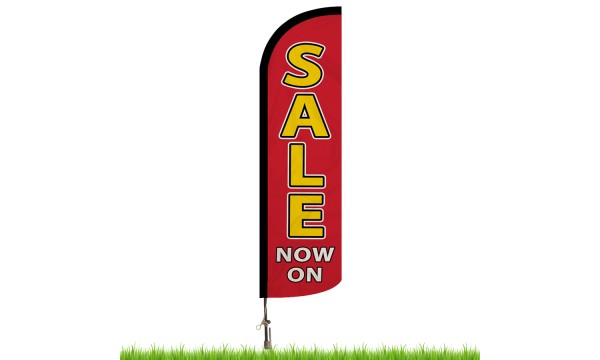 Sale Now On (Red) Advertising Flag